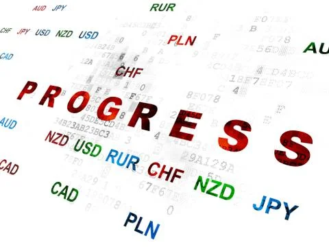 Finance concept: Progress on Digital background Stockillustratie