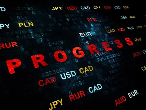 Finance concept: Progress on Digital background Stock Illustration