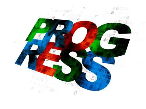 Finance concept: Progress on Digital background 스톡 일러스트