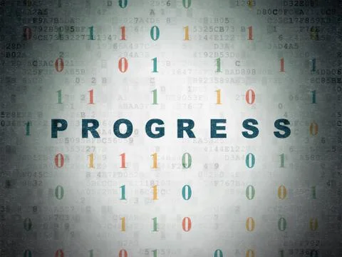 Finance concept: Progress on Digital Data Paper background Ilustración de archivo