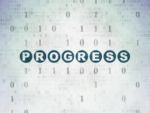 Finance concept: Progress on Digital Data Paper background イラスト素材