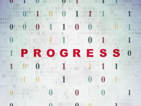 Finance concept: Progress on Digital Data Paper background Illustrazione stock