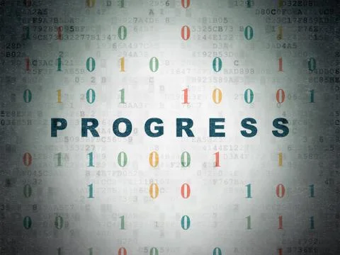 Finance concept: Progress on Digital Data Paper background Illustrazione stock