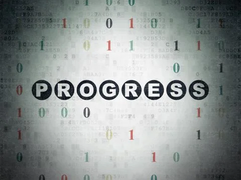 Finance concept: Progress on Digital Paper background 스톡 일러스트