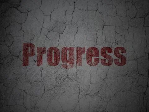Finance concept: Progress on grunge wall background Stock Illustration