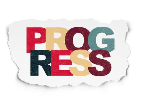 Finance concept: Progress on Torn Paper background Stock Illustration