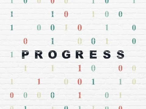 Finance concept: Progress on wall background 스톡 일러스트