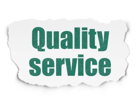 Finance concept: Quality Service on Torn Paper background Stock Illustration
