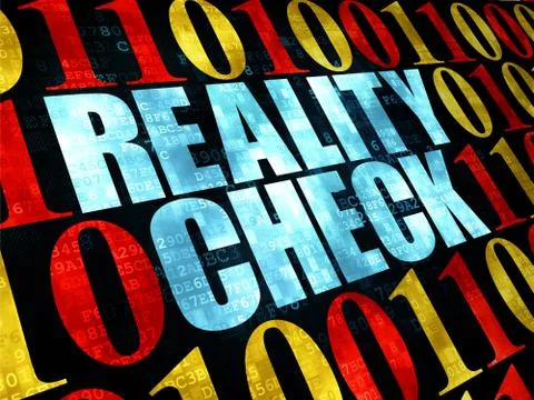 Finance concept: Reality Check on Digital background Stockillustratie