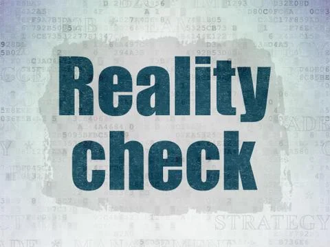 Finance concept: Reality Check on Digital Data Paper background Stock Illustration