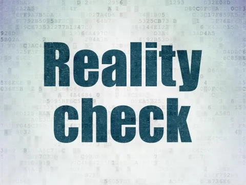 Finance concept: Reality Check on Digital Data Paper background Stock Illustration