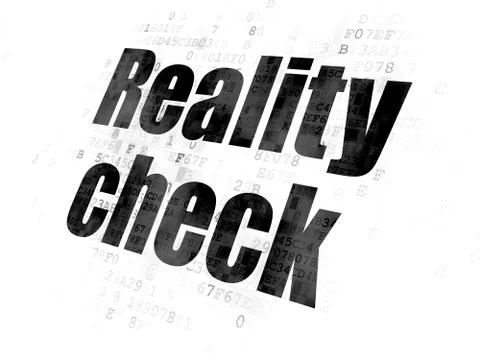 Finance concept: Reality Check on Digital background Stockillustratie