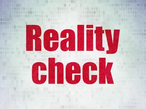 Finance concept: Reality Check on Digital Data Paper background Stock Illustration