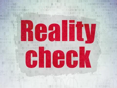 Finance concept: Reality Check on Digital Data Paper background Stock Illustration