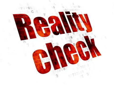 Finance concept: Reality Check on Digital background イラスト素材