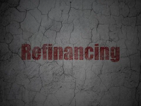 Finance concept: Refinancing on grunge wall background 스톡 일러스트