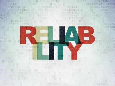 Finance concept: Reliability on Digital Data Paper background Stock Illustration