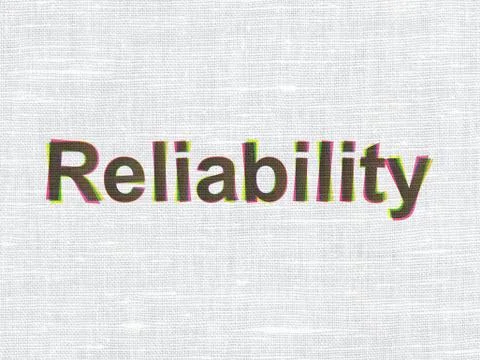 Finance concept: Reliability on fabric texture background Stock Illustration
