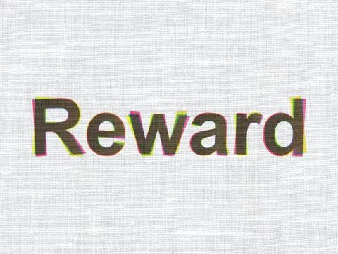 Finance concept: Reward on fabric texture background Stock Illustration