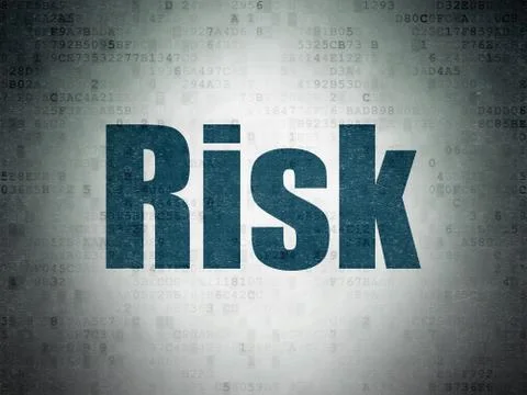 Finance concept: Risk on Digital Data Paper background Stock Illustration