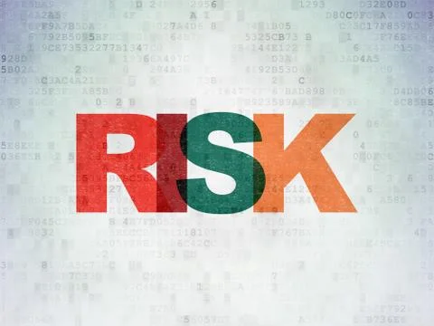 Finance concept: Risk on Digital Data Paper background Stock-Illustration