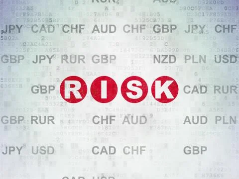Finance concept: Risk on Digital Data Paper background Stock-Illustration