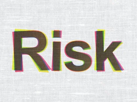 Finance concept: Risk on fabric texture background Stock Illustration