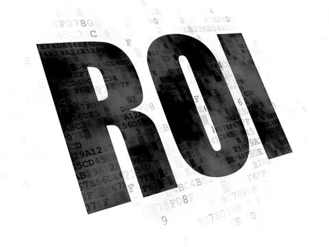 Finance concept: ROI on Digital background Stock Illustration