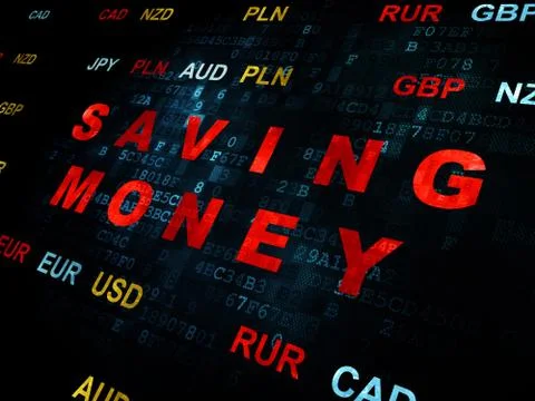 Finance concept: Saving Money on Digital background Stock Illustration
