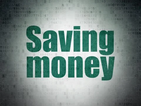 Finance concept: Saving Money on Digital Data Paper background Stock Illustration