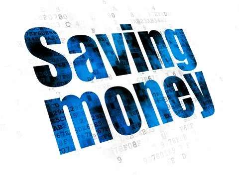 Finance concept: Saving Money on Digital background Stock Illustration