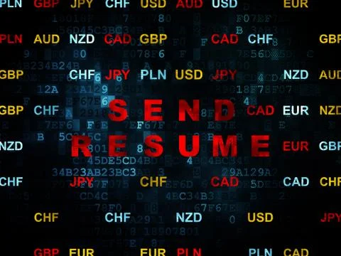 Finance concept: Send Resume on Digital background Stock Illustration
