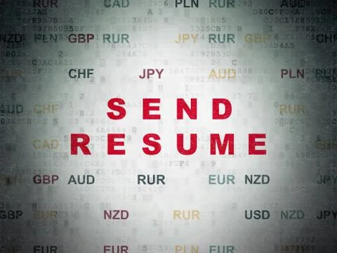 Finance concept: Send Resume on digital background 库存插图
