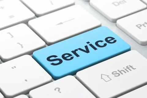 Finance concept: Service on computer keyboard background Stock Illustration