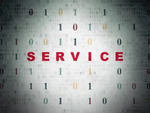 Finance concept: Service on Digital Data Paper background イラスト素材