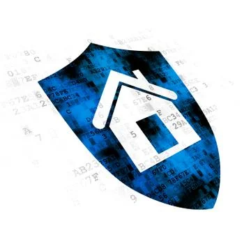 Finance concept: Shield on Digital background Illustrazione stock