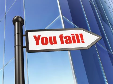 Finance concept: sign You Fail! on Building background Illustrazione stock