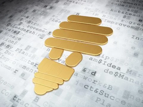 Finance concept: Silver Energy Saving Lamp on digital background Stockillustratie