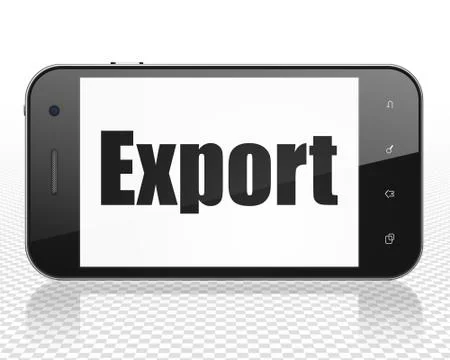 Finance concept: Smartphone with Export on display Stock Illustration