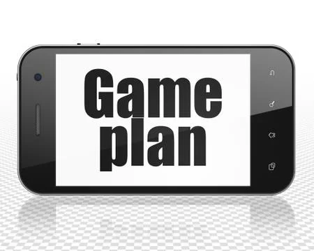 Finance concept: Smartphone with Game Plan on display Illustrazione stock