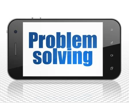 Finance concept: Smartphone with Problem Solving on display イラスト素材