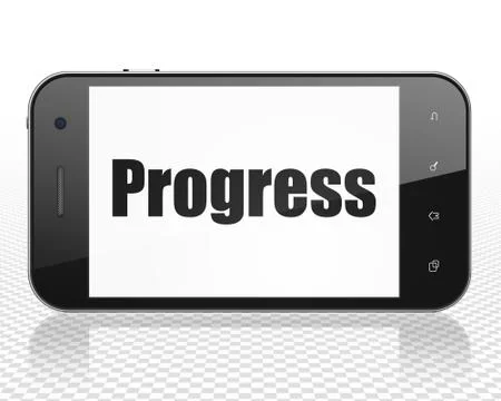 Finance concept: Smartphone with Progress on display Stock Illustration