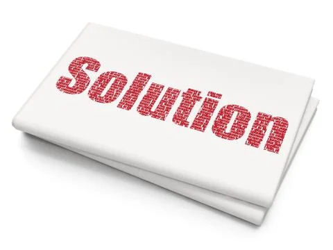 Finance concept: Solution on Blank Newspaper background Illustrazione stock
