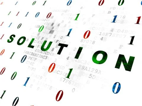 Finance concept: Solution on Digital background Stock Illustration