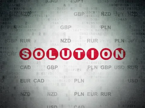 Finance concept: Solution on Digital Paper background Stock Illustration