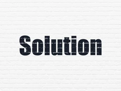 Finance concept: Solution on wall background Illustrazione stock