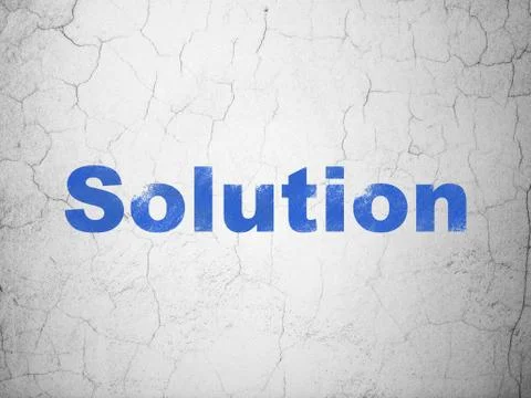 Finance concept: Solution on wall background Illustrazione stock