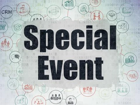 Finance concept: Special Event on Digital Data Paper background Stock Illustration