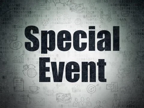 Finance concept: Special Event on Digital Data Paper background Stock Illustration