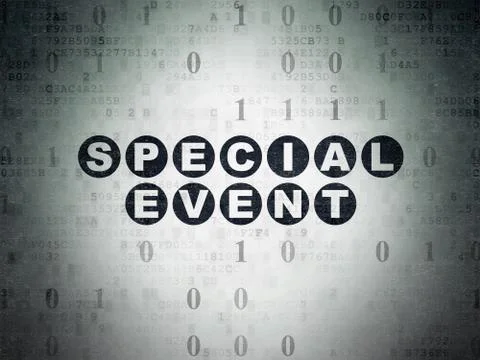 Finance concept: Special Event on Digital Data Paper background Stock Illustration